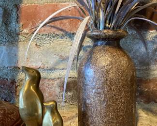 Pair of Brass Penguin Figurines