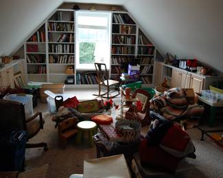 Upstairs above garage