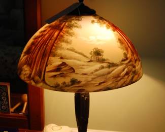 Reverse on Glass Lamp