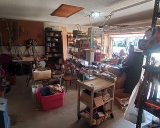 GARAGE IS FULL OF TOOLS HE WAS A MECHANIC AT FEDEX HAND TOOLS POWER TOOLS CRAFTSMEN TOOLS ,COMPRESSER, CHAINSAW ,YARD TOOLS , BENCH GRINDER 