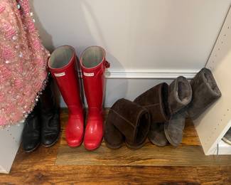 Hunter and uggs boots
