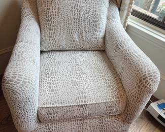 pr of swivel club chairs