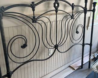 King size iron headboard