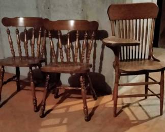 Windsor writing chair desk, maple dining chairs