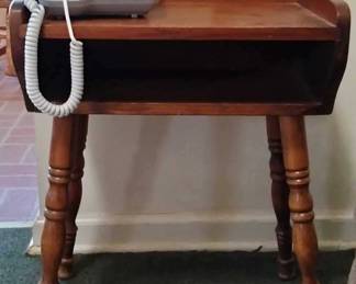 Old fashioned telephone table