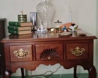 Statton Lowboy, Waterford Crystal lamp