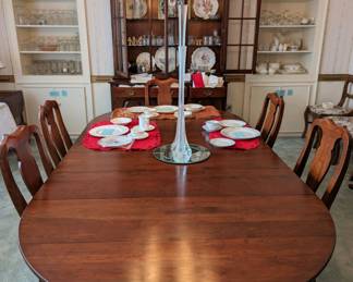 Statton Old Towne dining table/dropleaf ends & 3 leaves