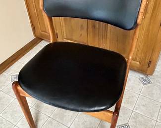 #12- Danish Modern chair (1 chair) by Erik Buck for Oddense Maskinsnedkeri- 15d x17.5t @seat x 18.5w- $250