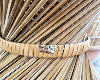 #9 - Rattan Boho peacock chairs, ottoman and side table- $200