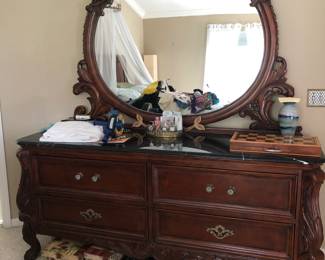 Beautiful dresser and mirror for master bedroom set