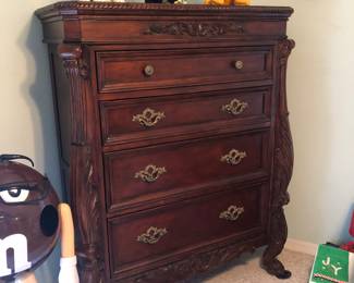 Highboy chest, part of master bedroom set