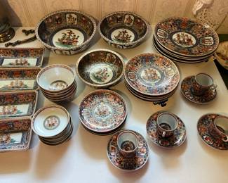 Black Ship Imari dishes