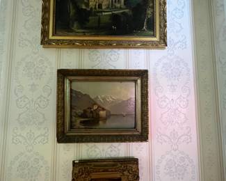 Gold Gilt Frames Victorian Oil Board