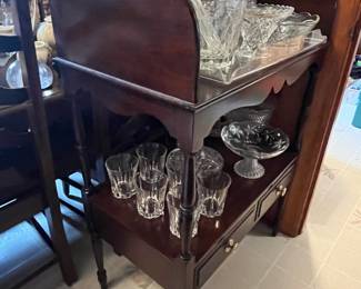 Bar Cart and glassware