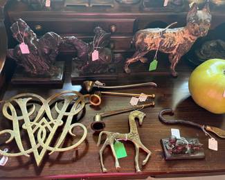 Knight metal bookends  Hubley cast iron 