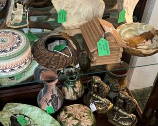 Jo Monroe carvings, Indian pottery