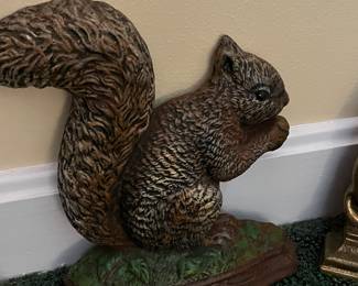 Cast iron squirrel door stop