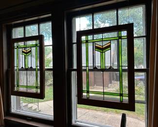Matching stain glass windows
