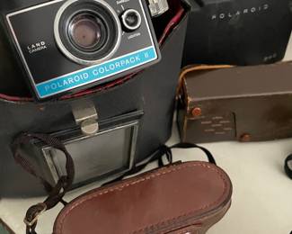 Lots of vintage cameras. 