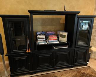 3 pc. entertainment center w/ beveled glass doors