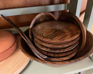 Heirloom Oak 10pc salad set
