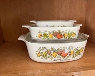 Corning Ware casseroles