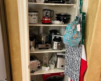 Pantry FILLED with Cuisinart small appliances & others!