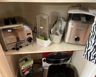 Dualit toaster, Cuisinart Ice Cream / Yogurt maker