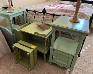 A pair of these charming bedside tables and matvhing pair of lamps