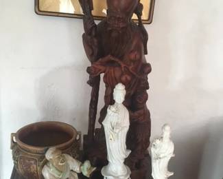 Roseville , mud man, Quan yens & large wood deity