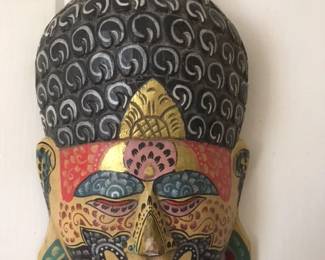 Painted wooden mask