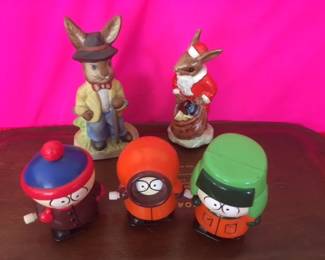 Royal Doulton Santa Bunnykin.  South Park walkers
