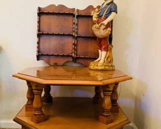 Vintage Octagonal End Table