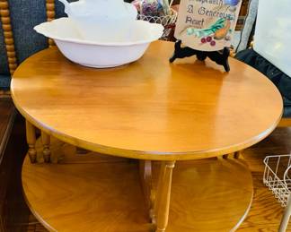 Vintage Two Tiered Round End Table