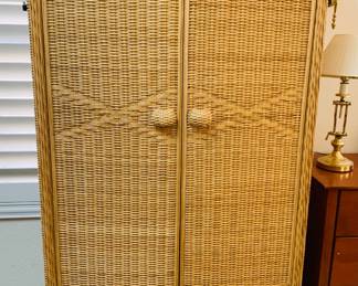 Wicker Storage Cabinet w/ drawers