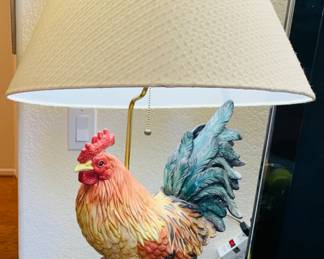 Ceramic Rooster Lamp