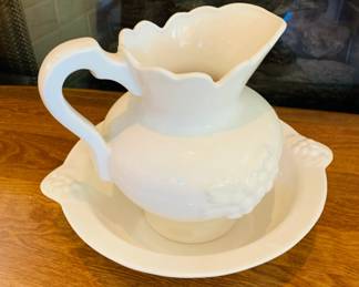 Vintage USA Pottery Bowl & Pitcher Set