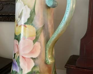 antique floral pitcher 