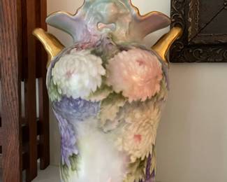 antique floral ]vase