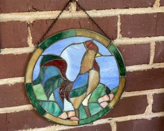 stained glass wall hang