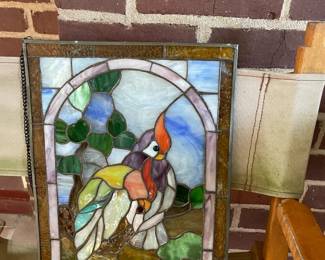 stained glass wall hang