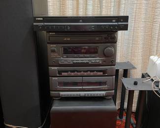 various audio equipment and speakers