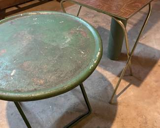 vintage metal folding tables