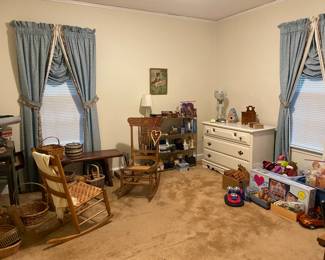 antique and vintage furniture, toys, and decor