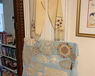 handmade lace and doilies, women's clothing