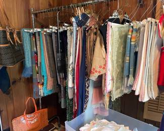 linens, handbags, women's clothing, vintage clothing