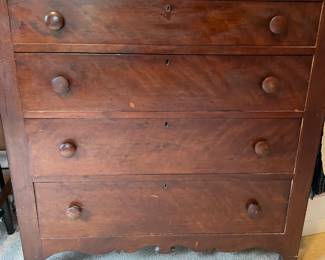 antique hardwood chest of drawers
