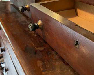antique hardwood chest of drawers