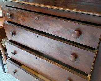 antique hardwood chest of drawers