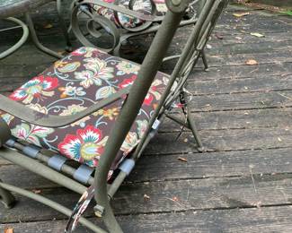 outdoor patio iron furniture with glass table, outdoor umbrella